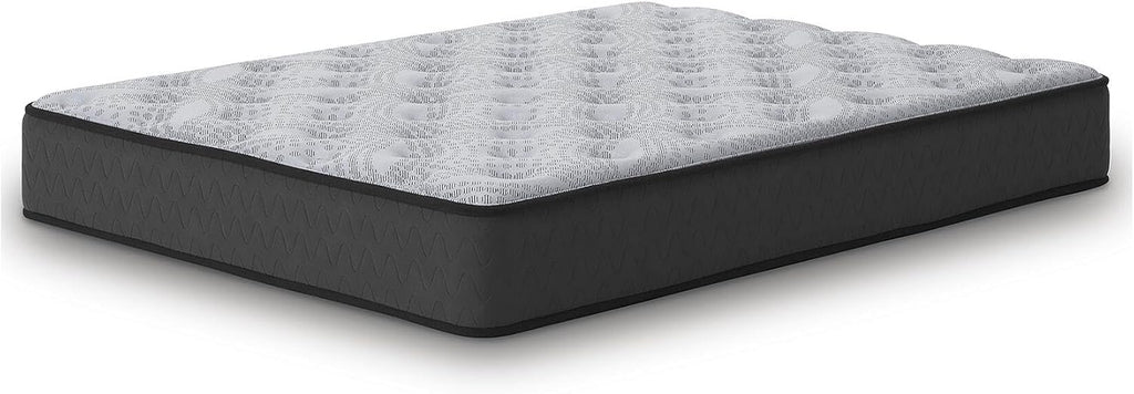 Signature Design by Ashley Comfort Plus 10 Inch Medium Stain Resistant Gel Memory Foam Hybrid Mattress with Edge Support for Cool Sleep and Pressure Relief, Queen, Fiberglass-Free, Mattress in A Box