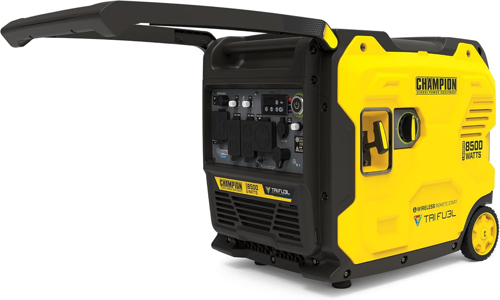 Champion Power Equipment 8500-Watt Wireless Remote Start Ultra Quiet Tri Fuel RV Ready Portable Inverter Generator with StartLINK, Free 3-Year Warranty