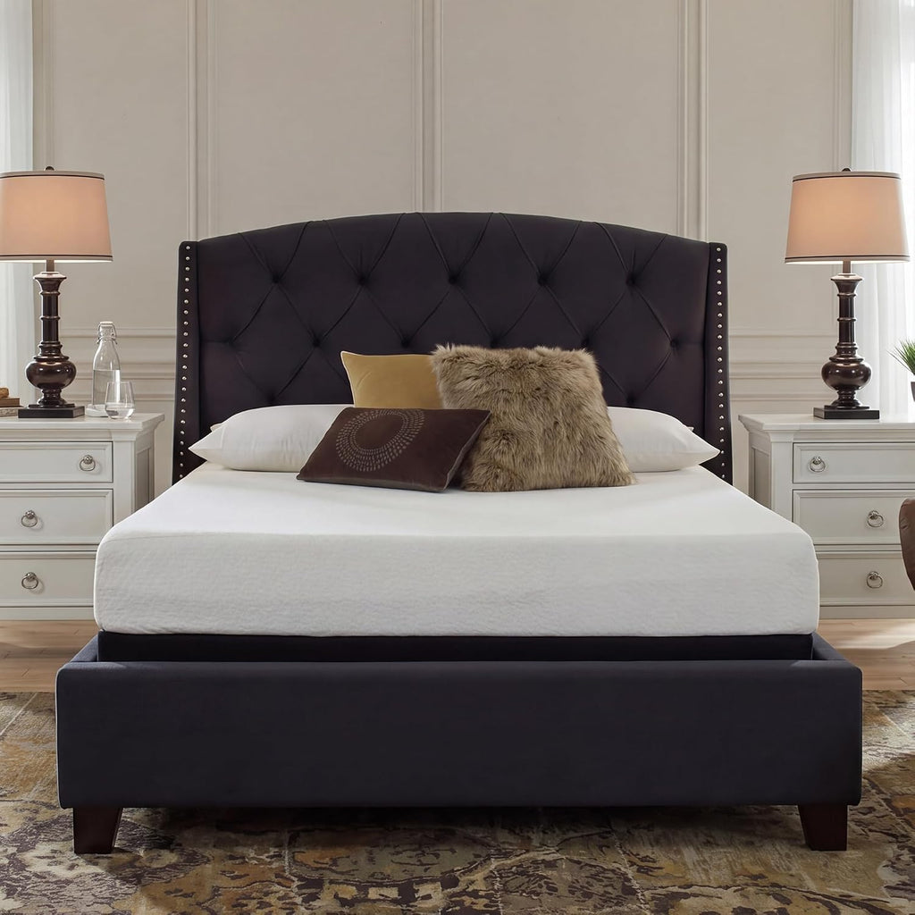 Signature Design by Ashley Twin Size Chime 8 Inch Medium Firm Gel Memory Foam Mattress with Green Tea & Charcoal Extract, Fiberglass-Free, Mattress In A Box