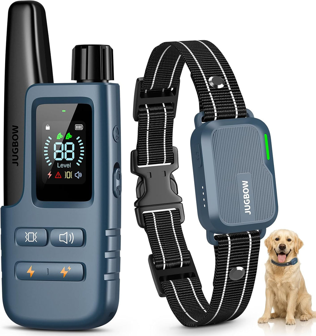 Dog Shock Collar - 4500FT Dog Training Collar with Remote, IPX8 Waterproof Electric Dog Collar with 4 Training Modes, Security Lock, Rechargeable eCollar for 10-120lbs Small Medium Large Dogs