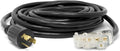WEN PC2513 25 ft. 30-Amp 10-Gauge SJTW Fan-Style 10/3 Generator Extension Cord (converts L5-30R to Three 5-20R outlets), Black
