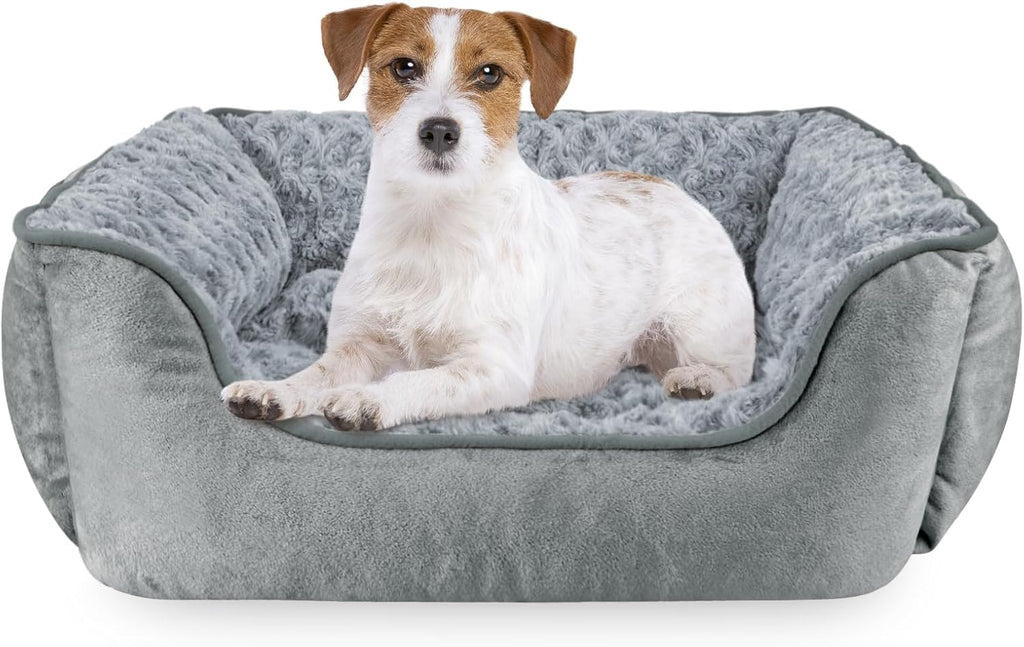 JOEJOY Rectangle Dog Bed for Large Medium Small Dogs - Washable Orthopedic Sofa Bed, Soft Breathable Puppy & Pet Cuddler, Durable Calming Dog Bed with Anti-Slip Bottom, Multiple Sizes, Beige