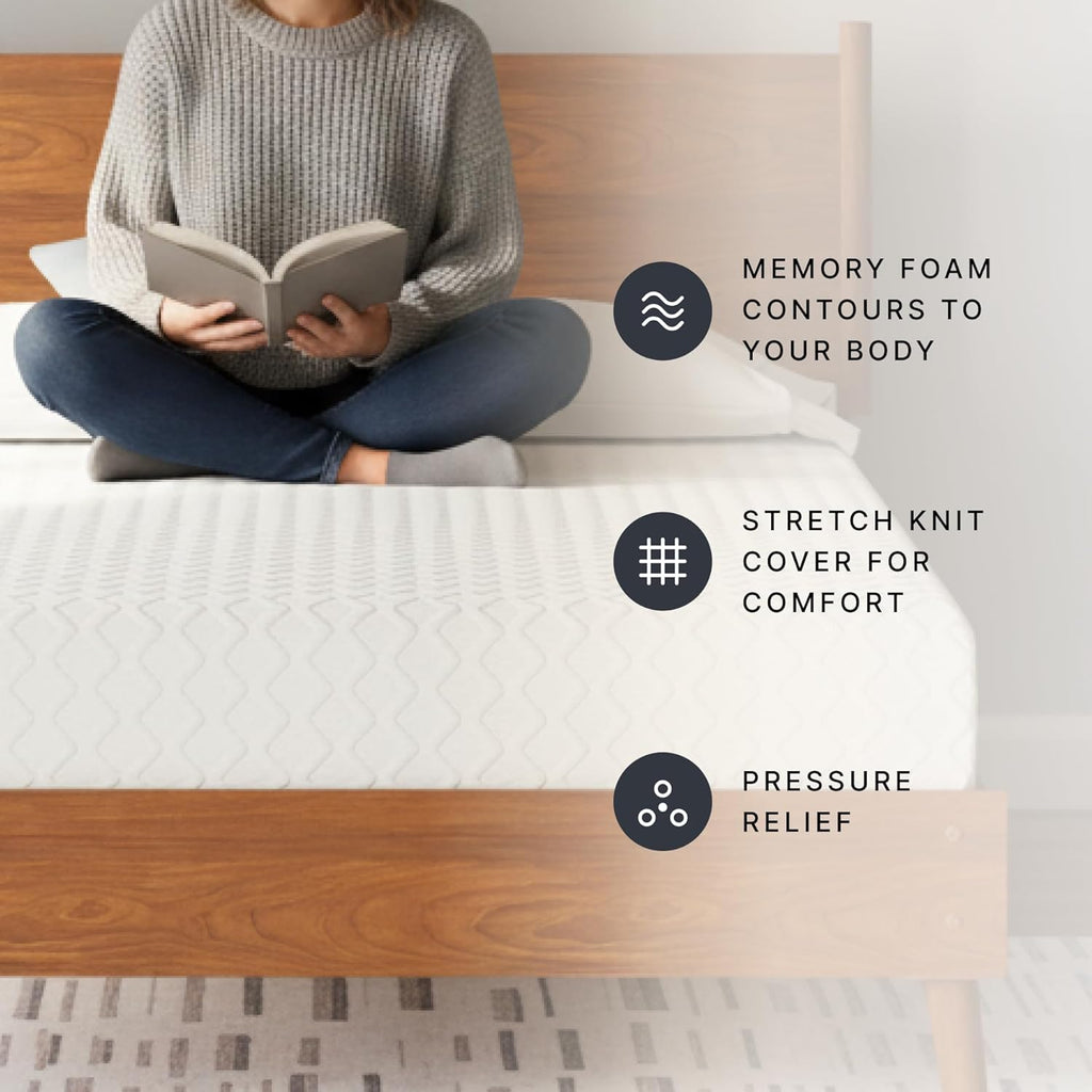 Signature Design by Ashley Chime Memory Foam 12" California King Mattress with Thick Memory and Support Foam for Pressure Relief, Fiberglass Free, Mattress In A Box