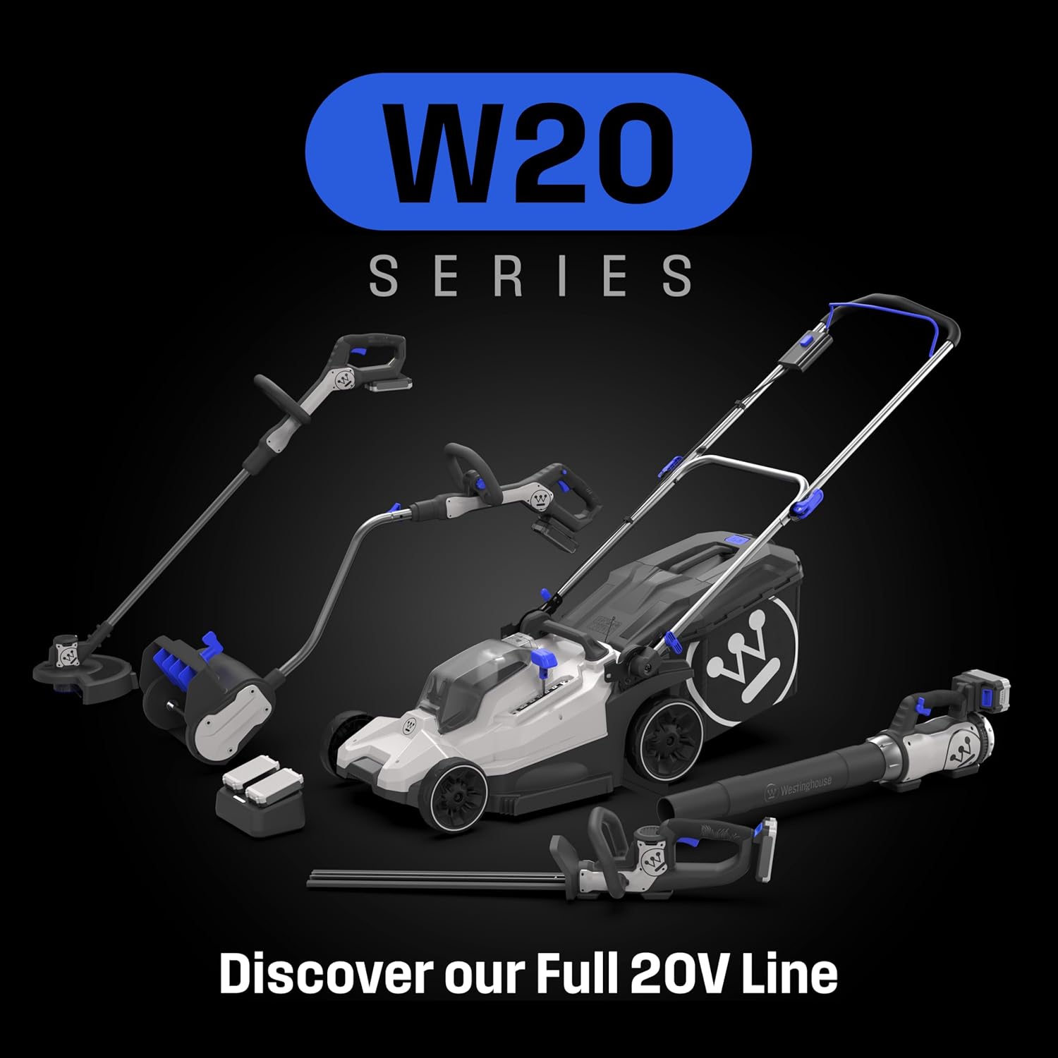 Westinghouse 20V Cordless Hedge Trimmer, 22 Inch Dual-Action Steel Blades, 2.0Ah Battery and Charger Included
