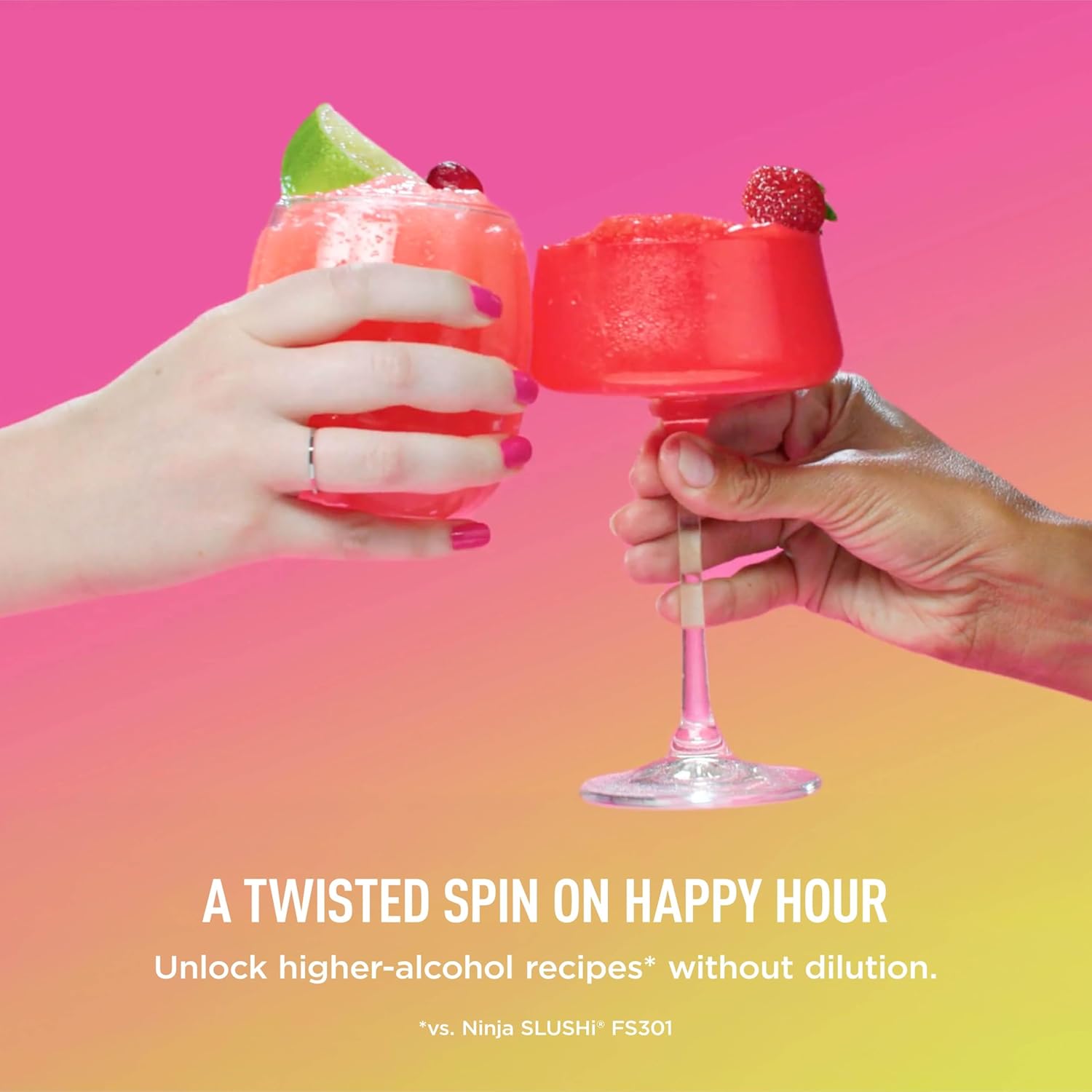 Ninja SLUSHi Twist Smart Frozen Drink Maker with Dual SlushAssist | Dual Barrel for 2 Flavors at Once | 144 oz |14 Temperature Controls, Frozen Cocktails, Margaritas, Slushies & More | Blue | FS701BL