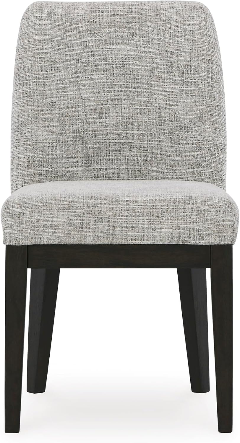 Signature Design by Ashley Burkhaus Traditional Upholstered Dining Chair, Set of 2, Dark Brown