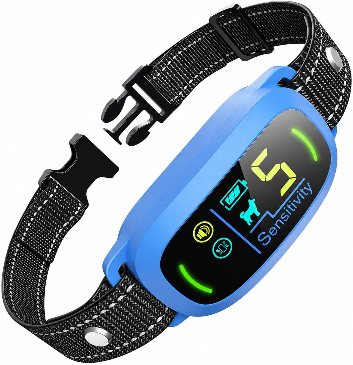 FAFAFROG Dog Bark Collar, Rechargeable Smart Collar, Anti Barking Training Collar with 5 Adjustable Sensitivity Beep Vibration, Bark Collar for Large Medium Small Dogs (Black)