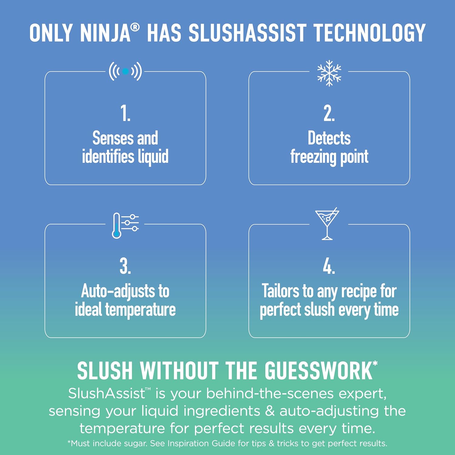Ninja SLUSHi XL Smart Frozen Drink Maker & Slushi Machine | With SlushAssist Technology |128 oz. Capacity | Sodas, Margaritas, Frappes, Milkshakes & More | Crema | FS601BR