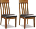 Signature Design by Ashley Ralene Rake Back 19" Dining Room Chair 2 Count, Medium Brown