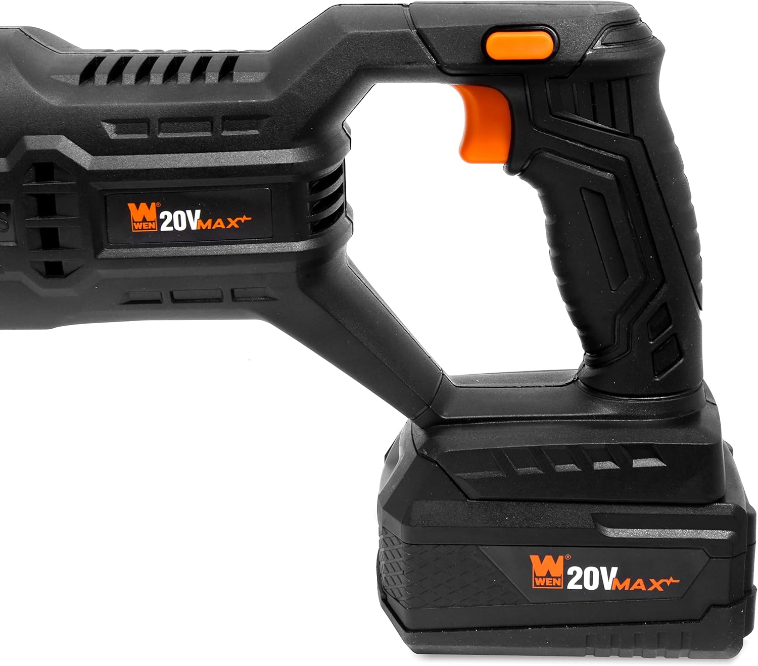 WEN Cordless Reciprocating Saw, Brushless with 20V Max 4.0 Ah Lithium-Ion Battery and Charger (20630)