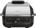 Ninja (Refurbished) EG201 Foodi 6-in-1 Indoor Grill with Air Fry, Roast, Bake, Broil, & Dehydrate, 2nd Generation, Black/Silver (Renewed)