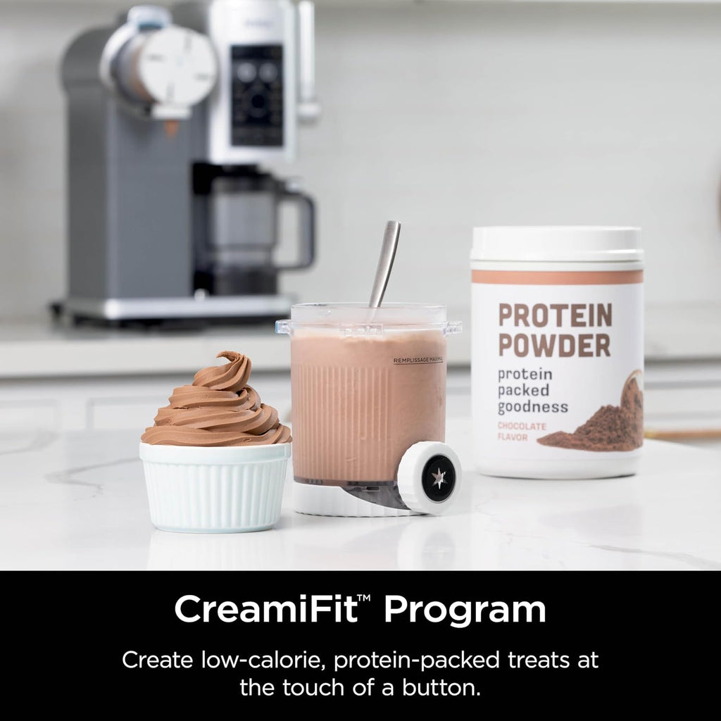 Ninja (Refurbished) Swirl by CREAMi Ice Cream and Soft Serve Maker, Sorbet, Milkshake, Frozen Yogurt, Low Calories Program 13-in-1, Soft Serve Handle, (2) CREAMi Swirl 16oz Pints (Renewed)
