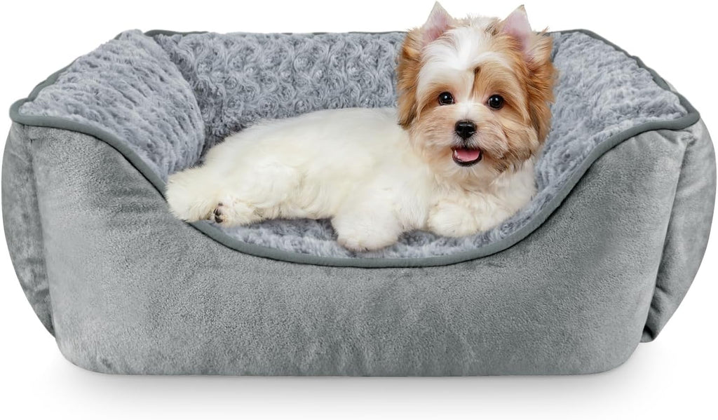 JOEJOY Rectangle Dog Bed for Large Medium Small Dogs - Washable Orthopedic Sofa Bed, Soft Breathable Puppy & Pet Cuddler, Durable Calming Dog Bed with Anti-Slip Bottom, Multiple Sizes, Beige