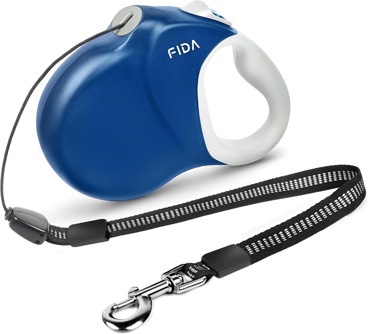 Fida Upgraded Retractable Dog Leash 30ft, Heavy Duty Pet Walking Leash for Medium/Large Breed up to 110 lbs, 360° Tangle-Free Long Retract Dog Lead, Soft Grip, One-Hand Brake, Black