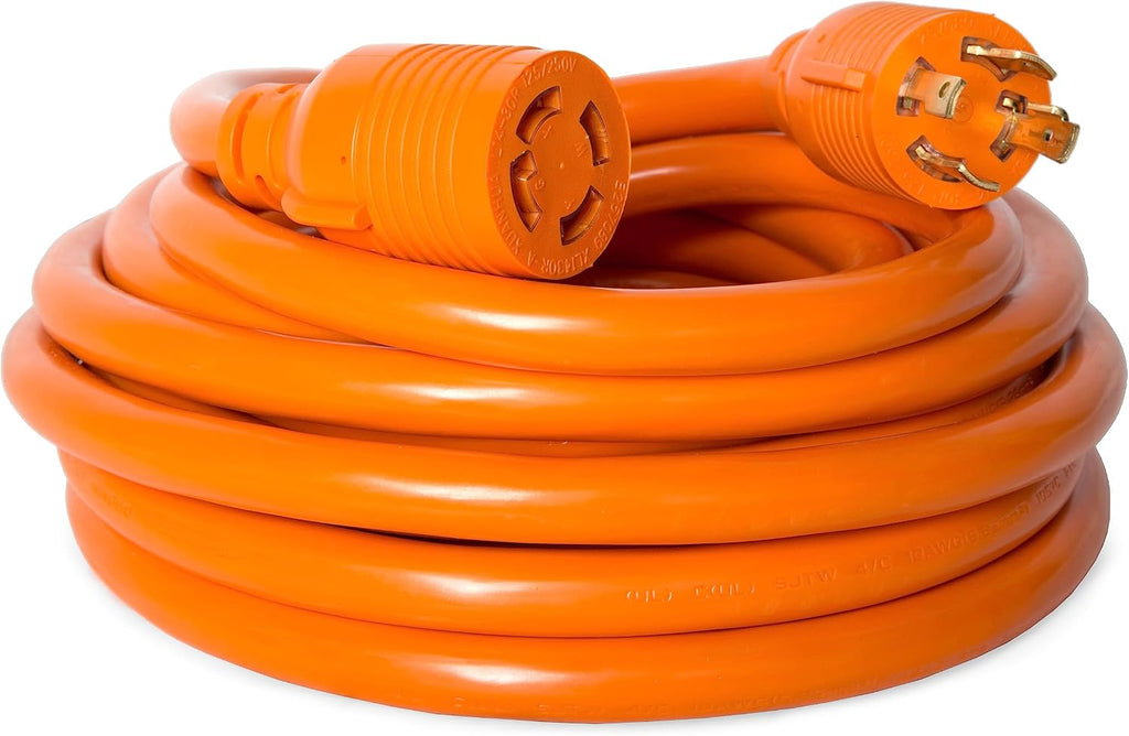 WEN 250V 30-Amp Generator Power Cord for Manual Transfer Switches, 25-Foot, L14-30P to L14-30R (PC3025)