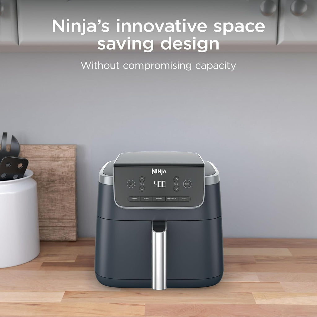 Ninja Air Fryer Pro 5-in-1 | 5 QT Capacity, Air Fry, Bake, Roast, Reheat, and Dehydrate, Air Crisp Technology | Nonstick Basket & Crisper Plate | Cyberspace | AF142BL