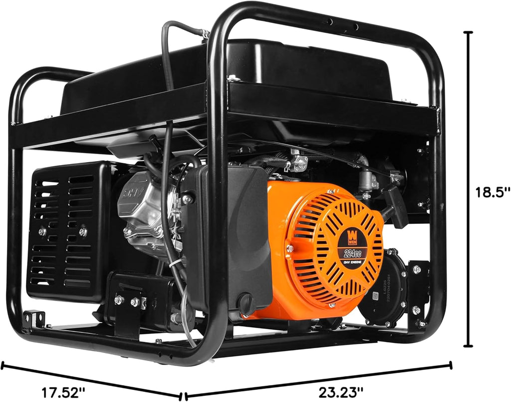 WEN DF472X 4750-Watt 120-Volt/240-Volt Dual Fuel Portable Generator with CO Shutdown Sensor