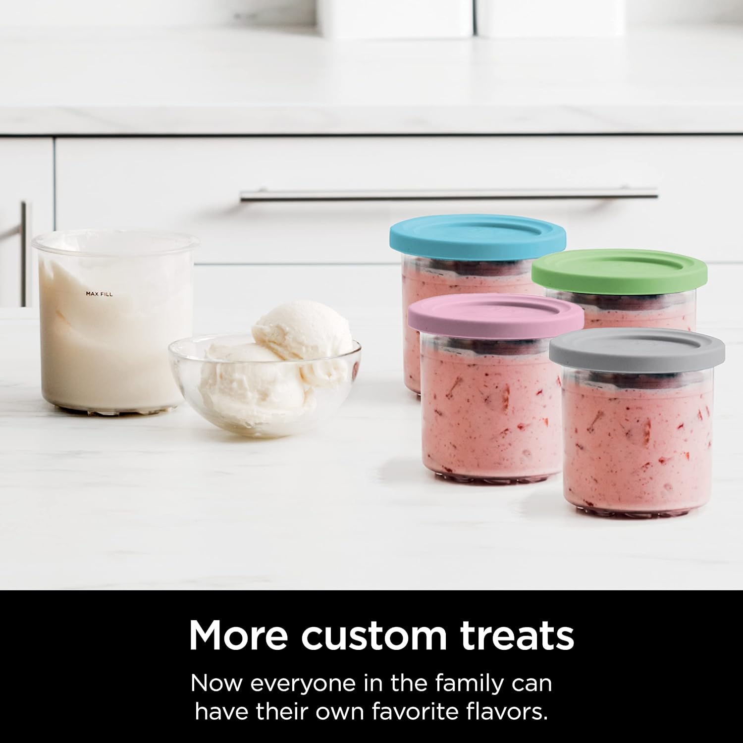 Ninja CREAMi 7-in-1 Ice Cream Maker, Includes (5) Pints, for Ice Cream, Gelato, Sorbet ,Milkshakes, Mix-ins, Smoothie Bowls & More