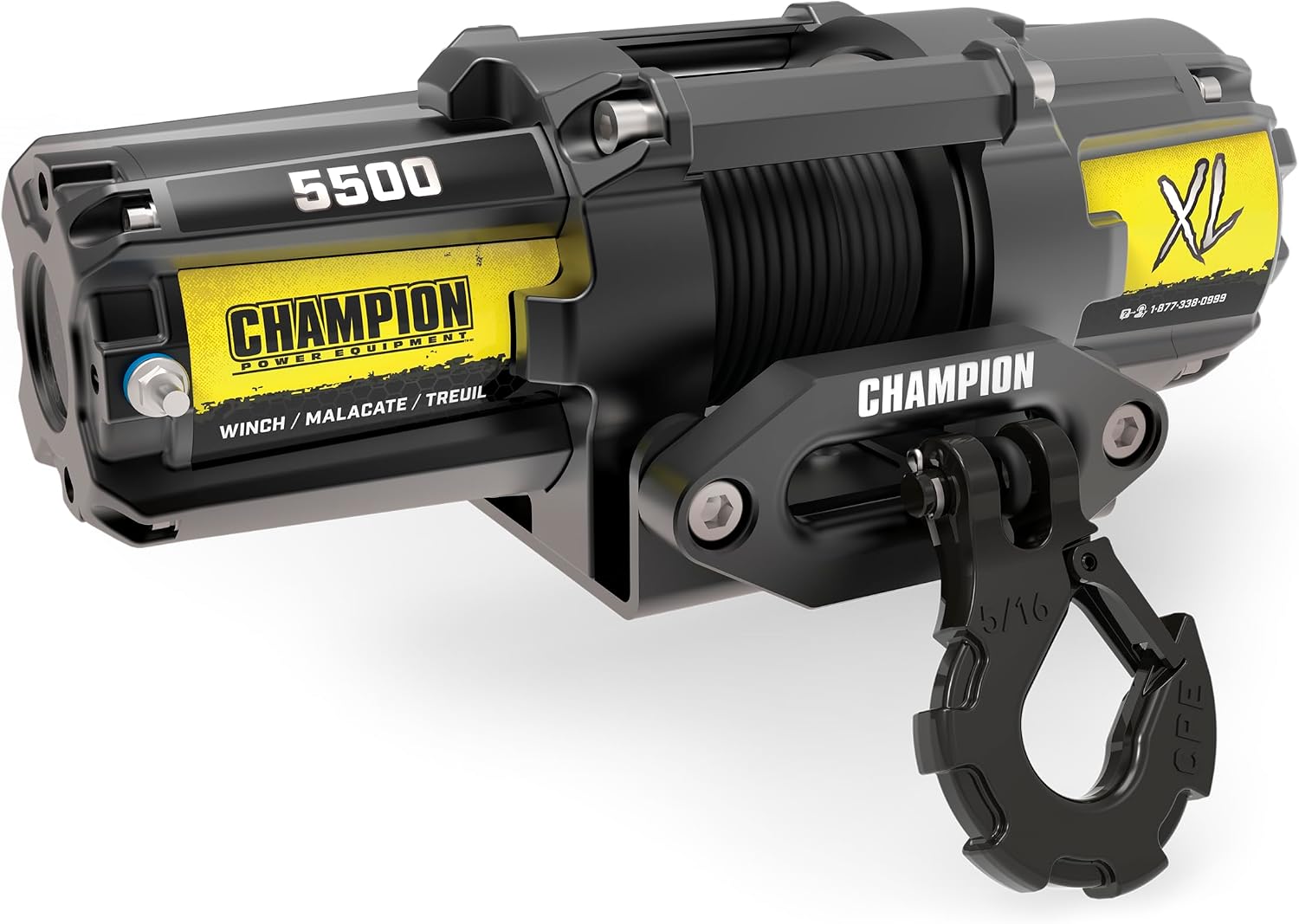 Champion Power Equipment XL 5500-lb. ATV/UTV Synthetic Rope Winch Kit