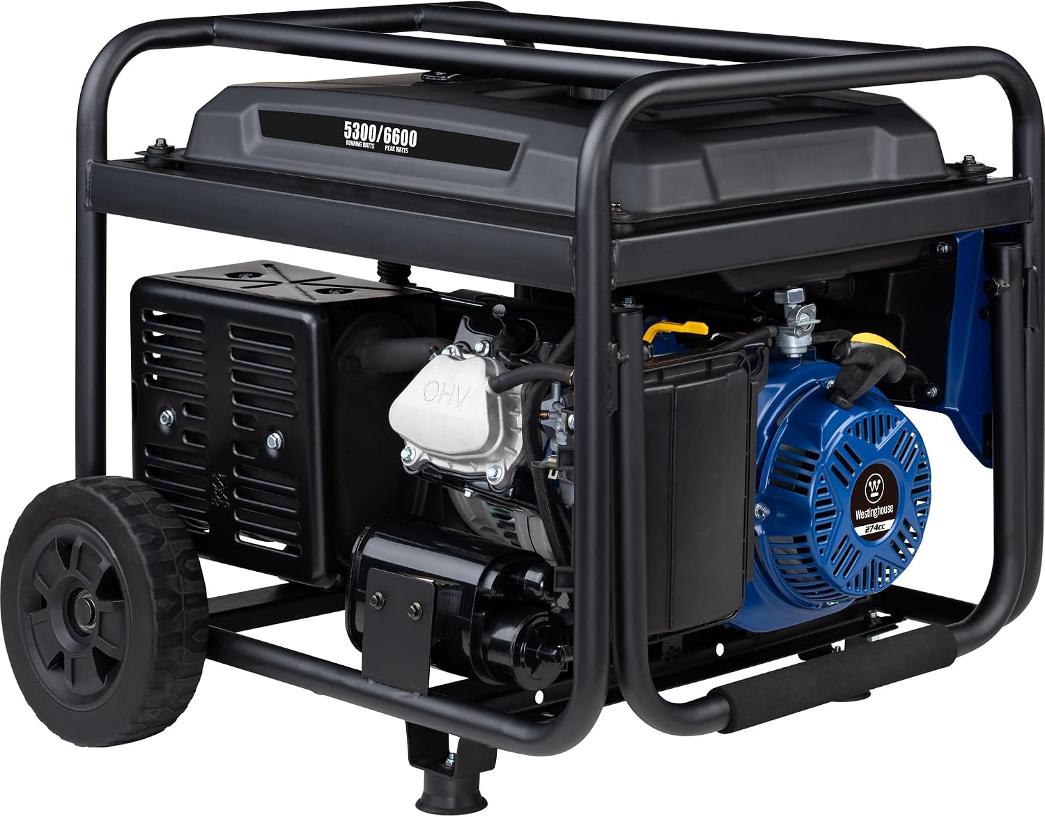 Westinghouse 6600 Peak Watt Home Backup Portable Generator, Transfer Switch Ready 30A Outlet, RV Ready 30A Outlet