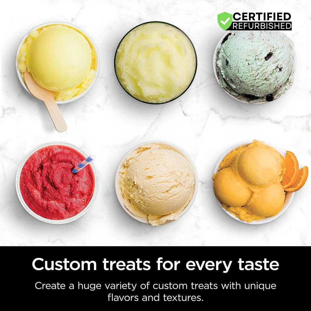Ninja (Refurbished) NC501 CREAMi Deluxe 11-in-1 XL Ice Cream Maker Silver Bundle with 2 YR CPS Enhanced Protection Pack (Renewed)