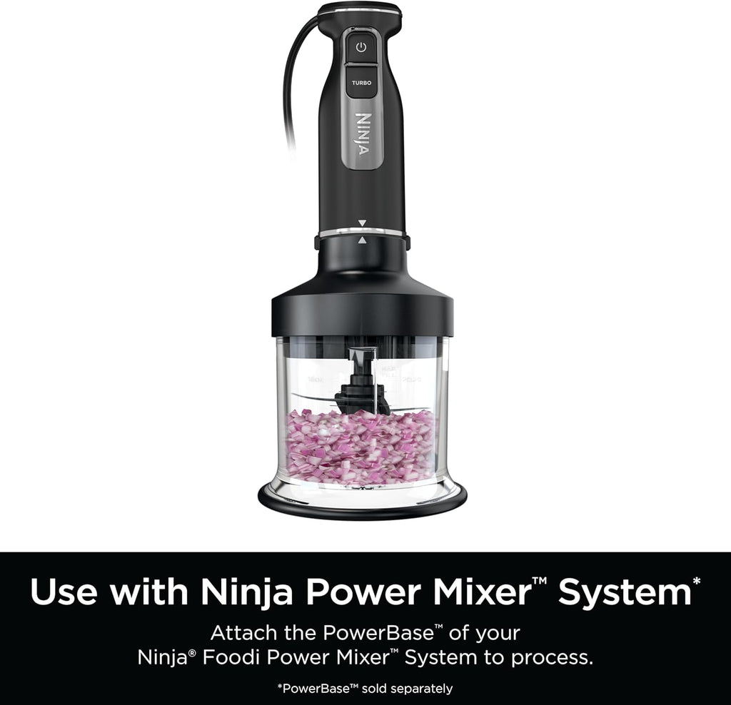 Ninja Foodi Power Chopper 3-Cup Food Processor Bowl Accessory | Compatible with the Ninja Power Mixer System (CI100 Series) | Includes Bowl, Storage Lid & Blade Assembly | Black | XSKKITCHPR