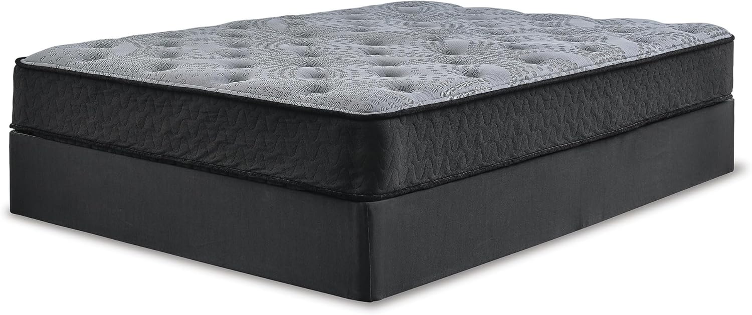 Signature Design by Ashley Queen Size Comfort Plus Hybrid Mattress with Memory and Quilt Foam, Wrapped Coils, Fiberglass-Free, 10-Year Warranty, 10" Height