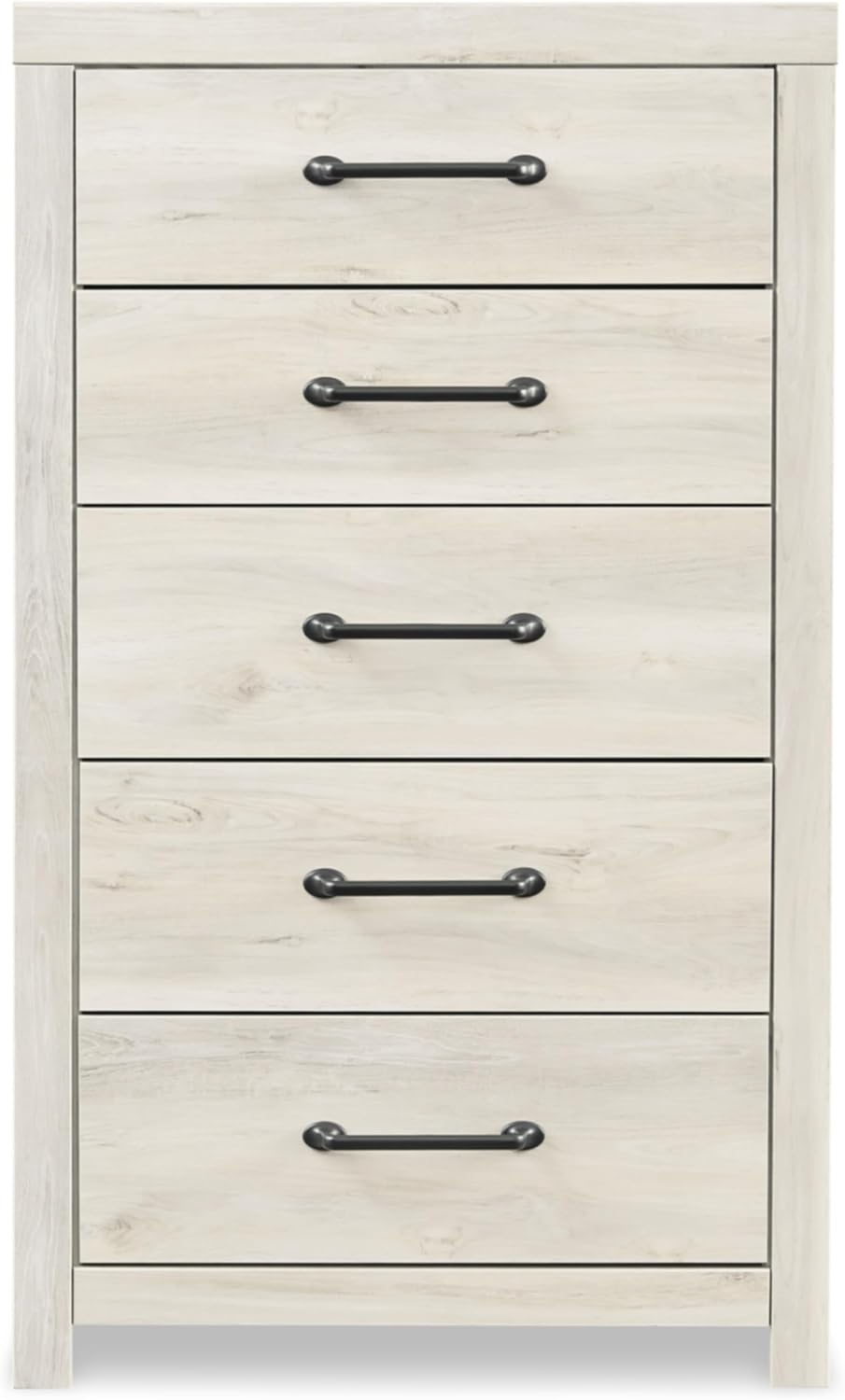 Signature Design by Ashley Cambeck Vintage Casual Chest With 5 Smooth-Gliding Drawers, Meets ASTM International Safety Standards, Whitewash Finish, 31.73' W