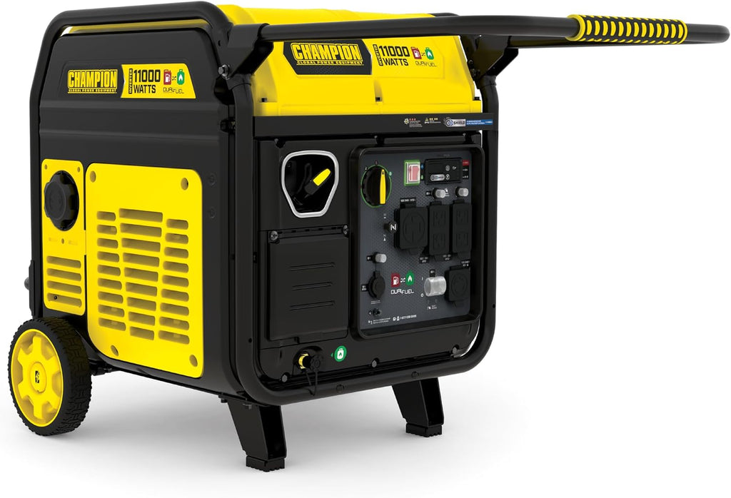 Champion Power Equipment 11,000-Watt Electric Start Dual Fuel Home Backup Portable Inverter Generator with Quiet Technology and Free 3-Year Warranty
