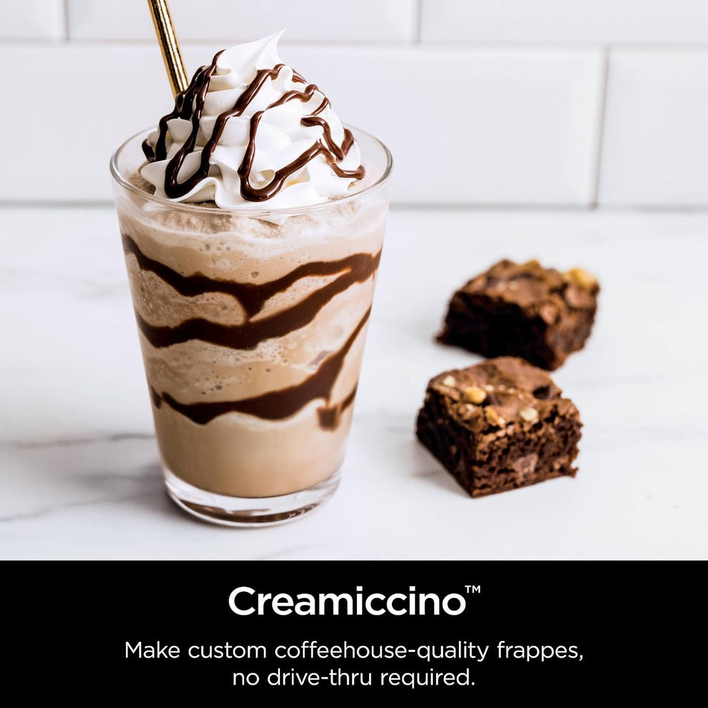 (Refurbished) Ninja NC501 CREAMi Deluxe 11-in-1 Ice Cream & Frozen Treat Maker with 2 XL Family Size Pint Containers, Dark Silver