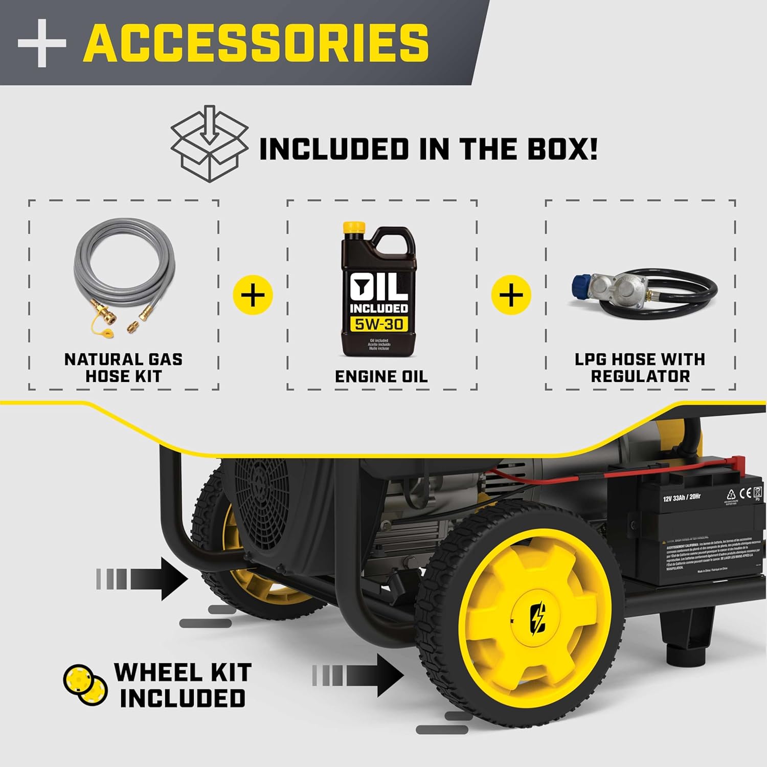 Champion Power Equipment 16,875-Watt Electric Start Tri Fuel Home Backup Portable Generator, Free 3-Year Warranty