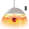Westinghouse Outdoor Ceiling Patio Heater, Water Resistant, Adjustable Heat Output Up to 1500W, Auto Shut Off Overheat Protection, Hanging Infrared Heater for Patio Cover, Gazebo, & More - White