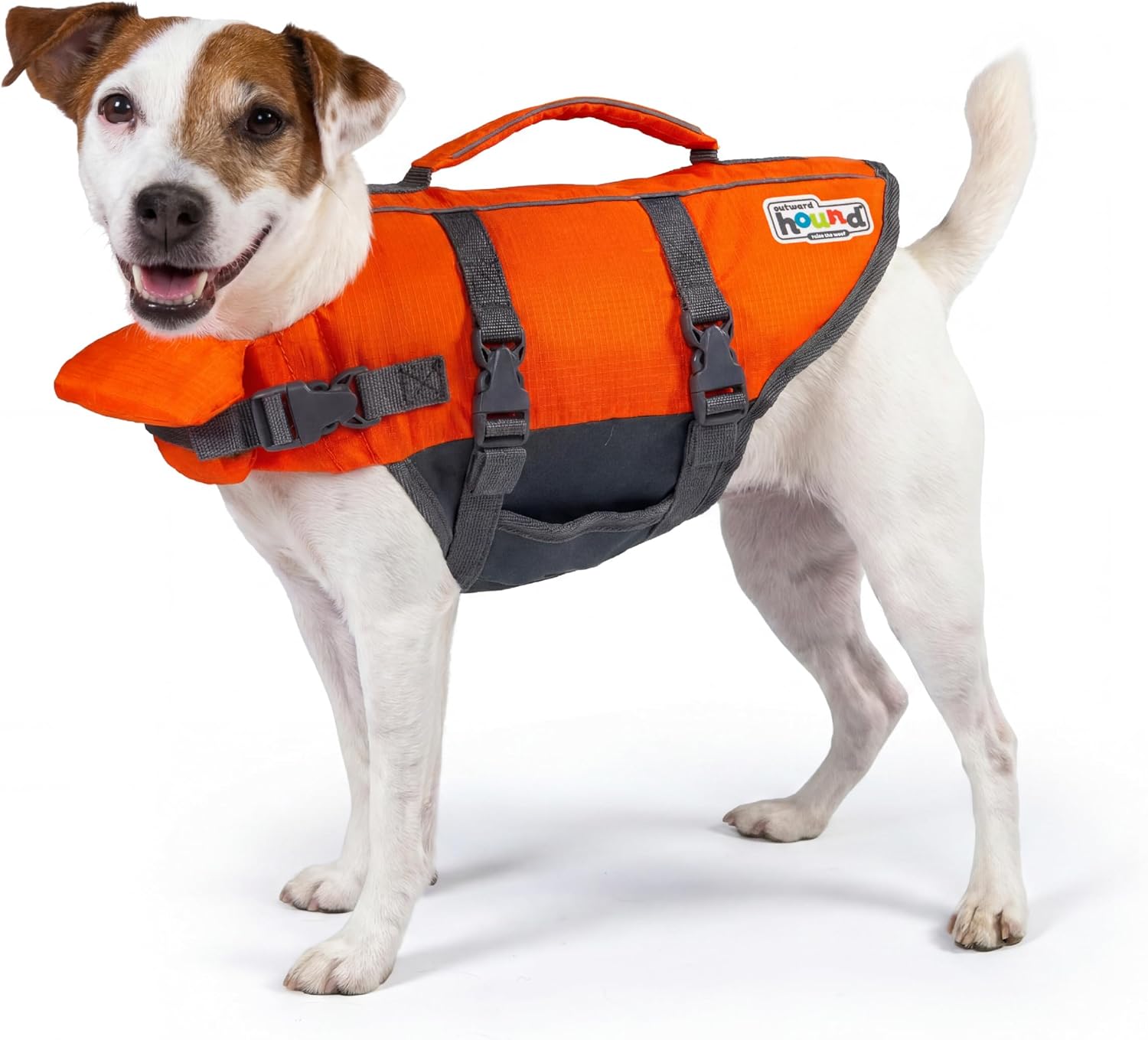 Outward Hound Granby Splash Orange Dog Life Jacket, Large