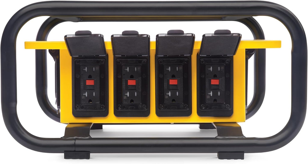 Champion Power Equipment Pro Grade OSHA Compliant Power Distribution Box, 50-Amp Twist Lock Inlet, Six 120V GFCI Duplexes, One 120/240V 30A Locking Outlet, 30A and 50A RV Adapters