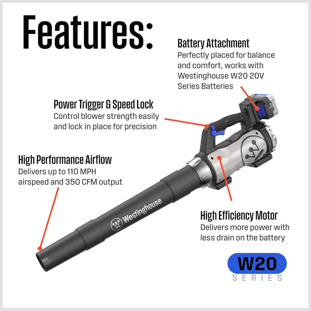 Westinghouse 20V Cordless Hedge Trimmer, 22 Inch Dual-Action Steel Blades, 2.0Ah Battery and Charger Included