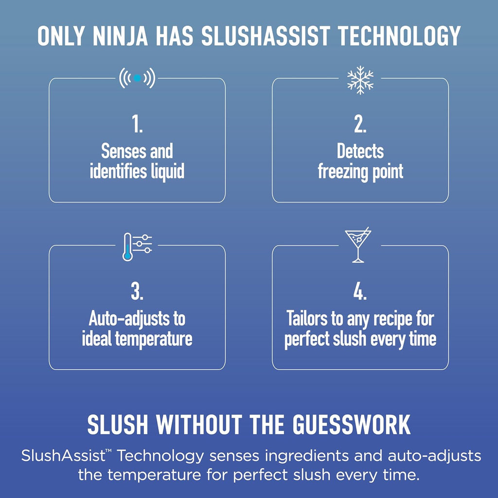 Ninja SLUSHi Max XXL Smart Frozen Drink Maker, Top Performance and Smart Technology, Party Size 150 Ounces Capacity, No Ice Needed, 6 Programs, Ideal Temp and Texture up to 12 Hours, Peach, FS605