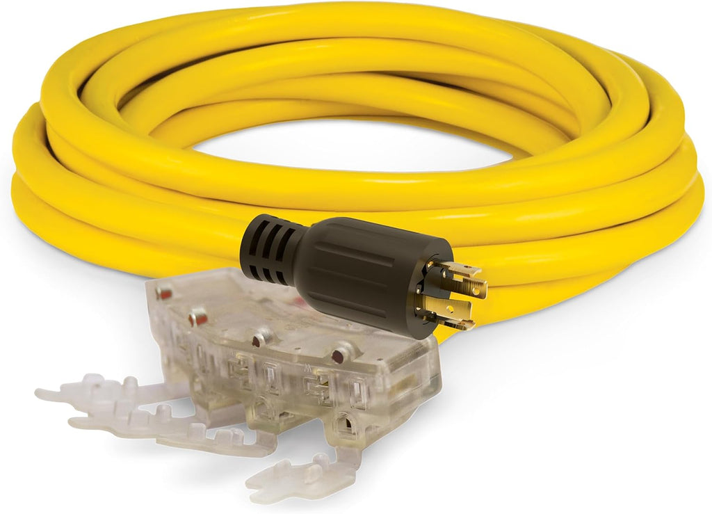 Champion Power Equipment 25-Foot 30-Amp 125/250-Volt Fan-Style Generator Extension Cord (L14-30P to four 5-20R)
