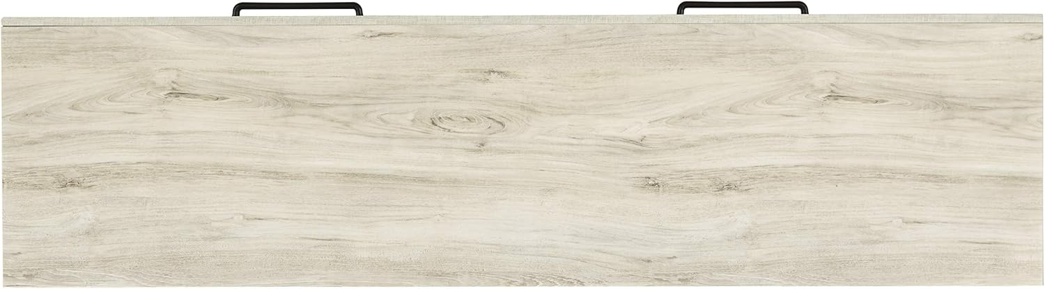 Signature Design by Ashley Cambeck Farmhouse Industrial 6 Drawer Dresser, Whitewash
