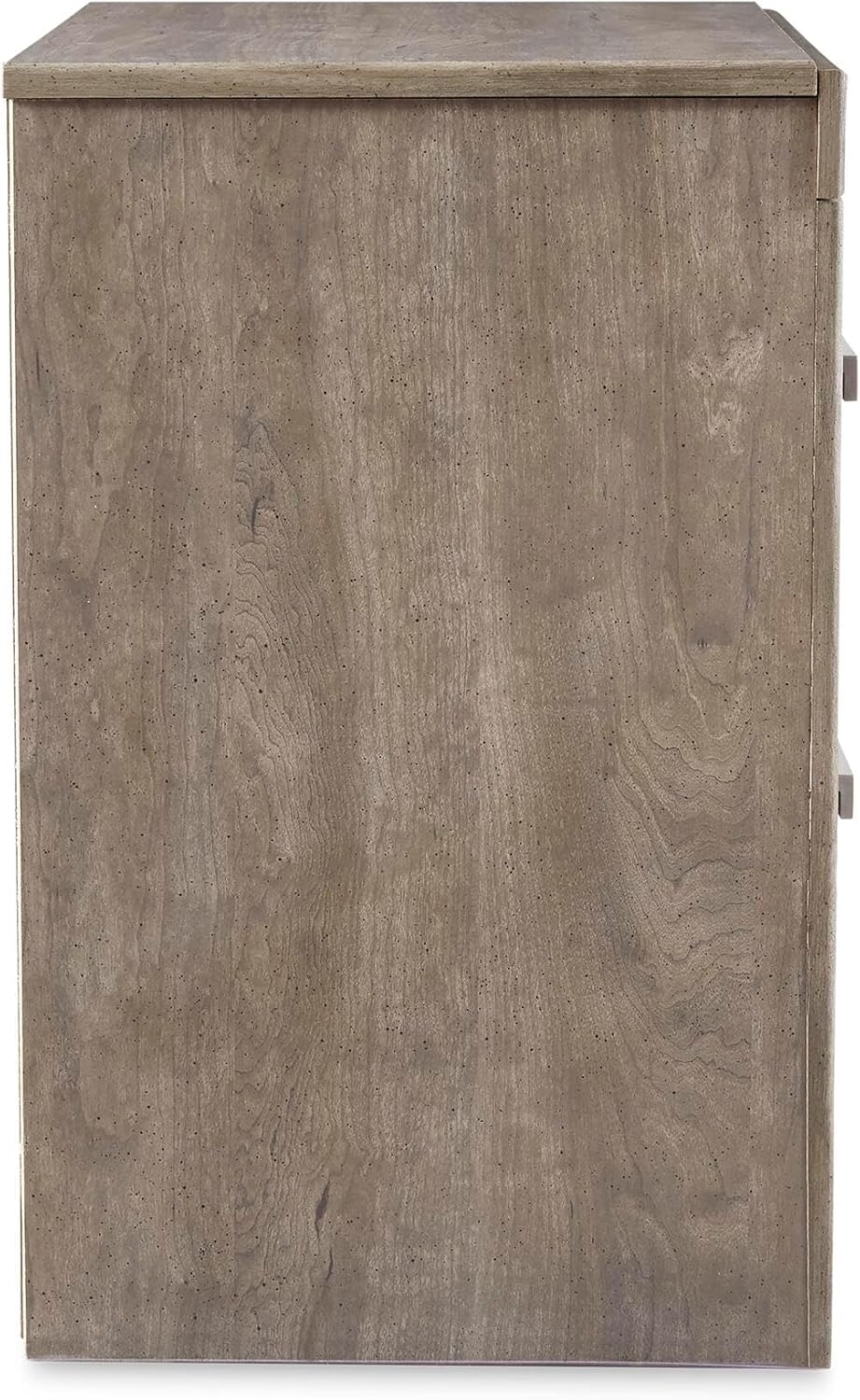 Signature Design by Ashley Culverbach Modern 2 Drawer Nightstand with 2 USB Charging Stations, 24.37" Tall, Weathered Gray