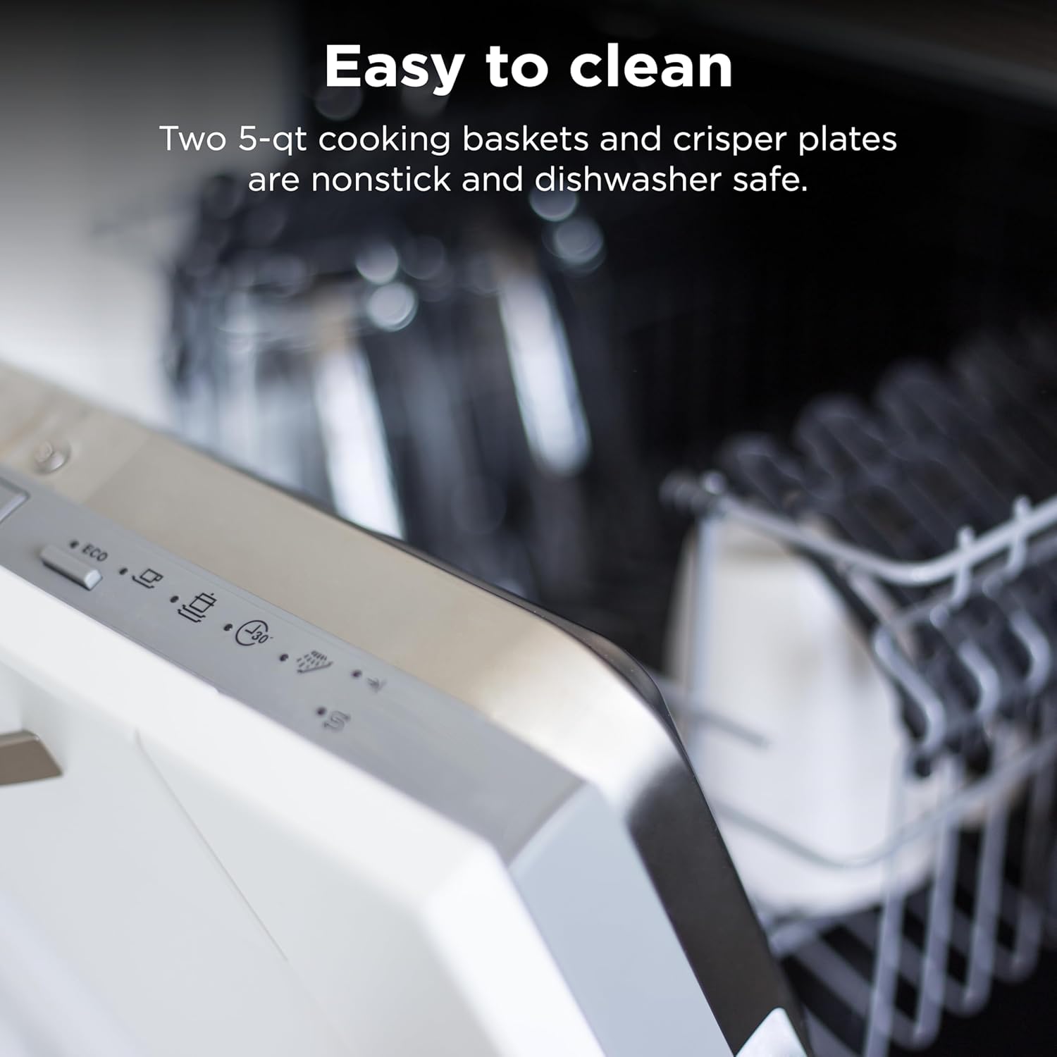 Ninja DZ550 Foodi 10 Quart 6-in-1 DualZone Smart XL Air Fryer with 2 Independent Baskets, Smart Cook Thermometer for Perfect Doneness, Match Cook and Smart Finish to Roast, Dehydrate and More, Black
