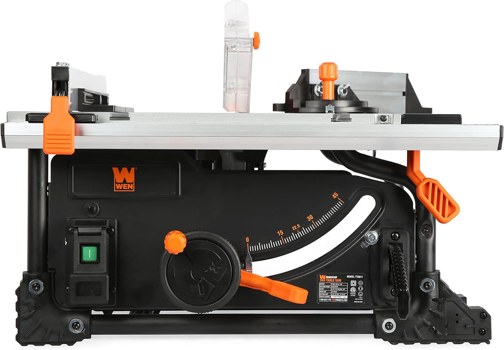 WEN TT0811 11-Amp 8.25-Inch Compact Benchtop Jobsite Table Saw, Black