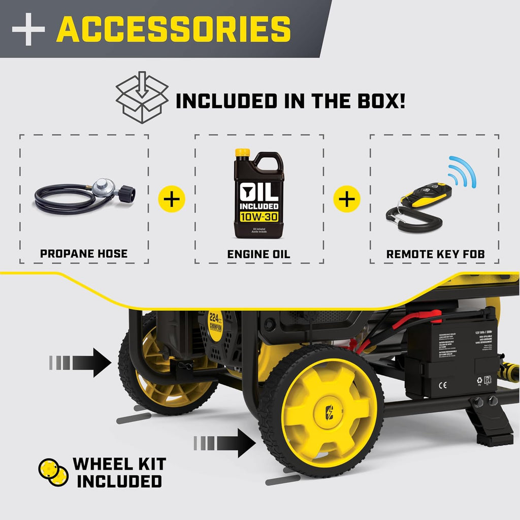 Champion Power Equipment 4375-Watt Portable Generator | Wireless Start, Dual Fuel, RV Ready, Free 3-Year Warranty
