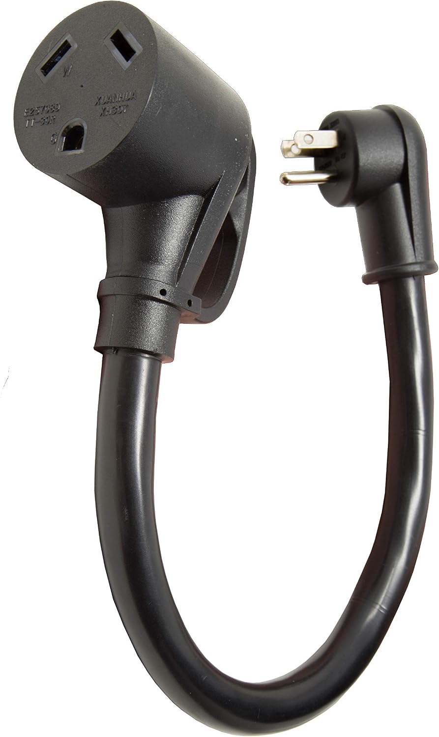 WEN PC3012 120V 15-Amp 1800-Watt Generator to RV Adapter Cord (5-15P to TT-30R), Black