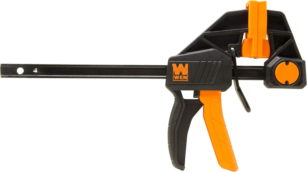 WEN CLR062 6-Inch Heavy Duty Steel Bar Clamps and Spreaders with 2.3-Inch Throat, Four Pack