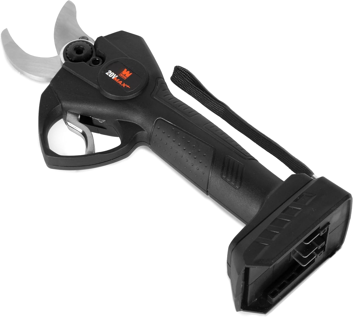 WEN 20V Max Brushless Cordless 1-3/16-Inch Pruning Shears with 2.0Ah Battery and Charger (20731)