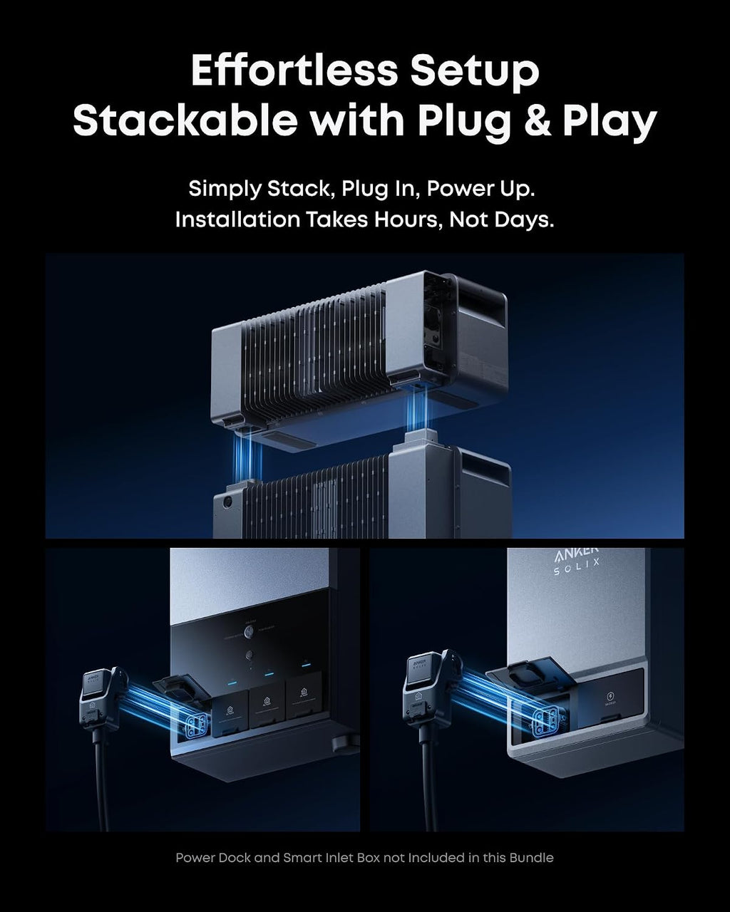 Anker SOLIX E10, Smart Inlet Box and Extra Battery, 12kWh Expandable to 90kWh, 10kW Turbo Output, Manual Backup, Reduce Bills, NEMA 4 & 3R, Up to 12-Month 0% APR
