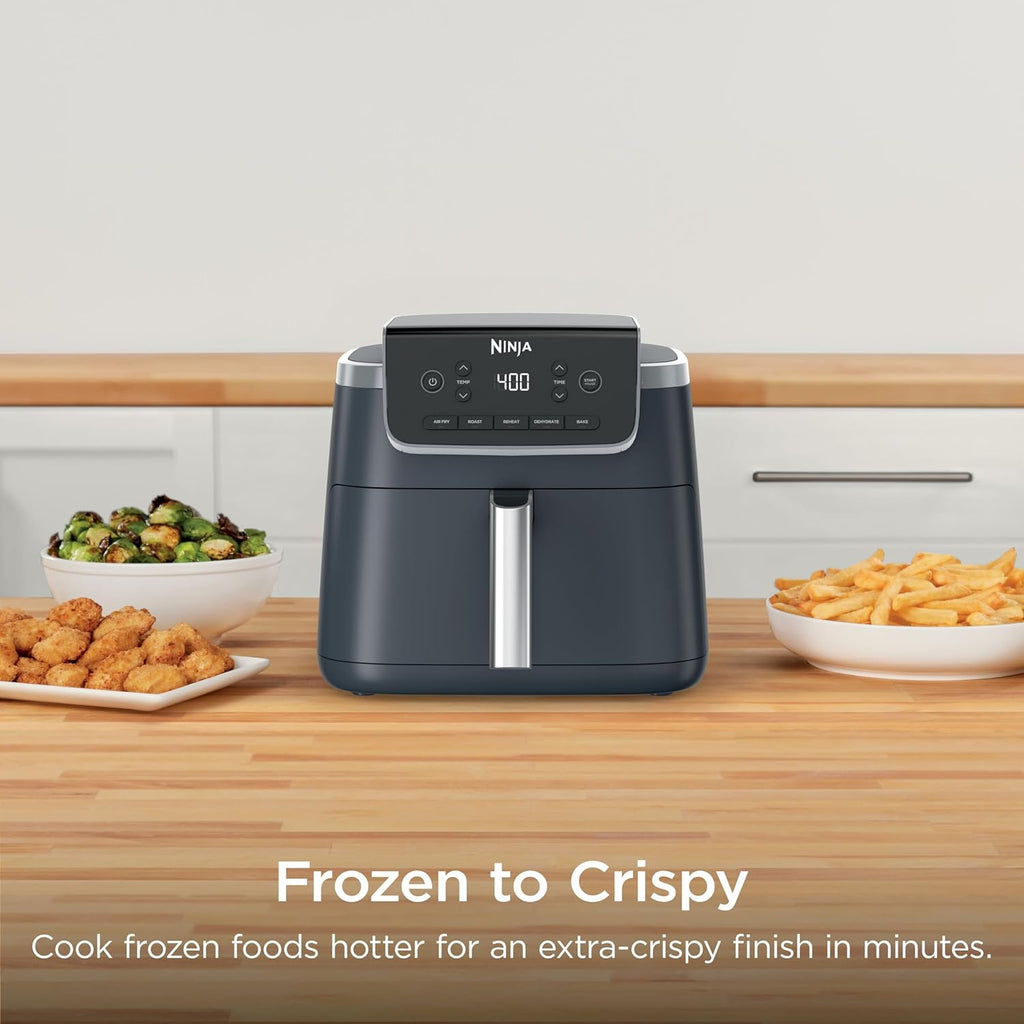 Ninja Air Fryer Pro 5-in-1 | 5 QT Capacity, Air Fry, Bake, Roast, Reheat, and Dehydrate, Air Crisp Technology | Nonstick Basket & Crisper Plate | Cyberspace | AF142BL