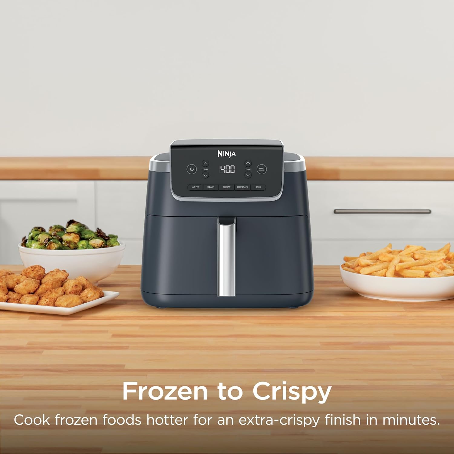 Ninja Air Fryer Pro 5-in-1 | 5 QT Capacity, Air Fry, Bake, Roast, Reheat, and Dehydrate, Air Crisp Technology | Nonstick Basket & Crisper Plate | Cyberspace | AF142BL