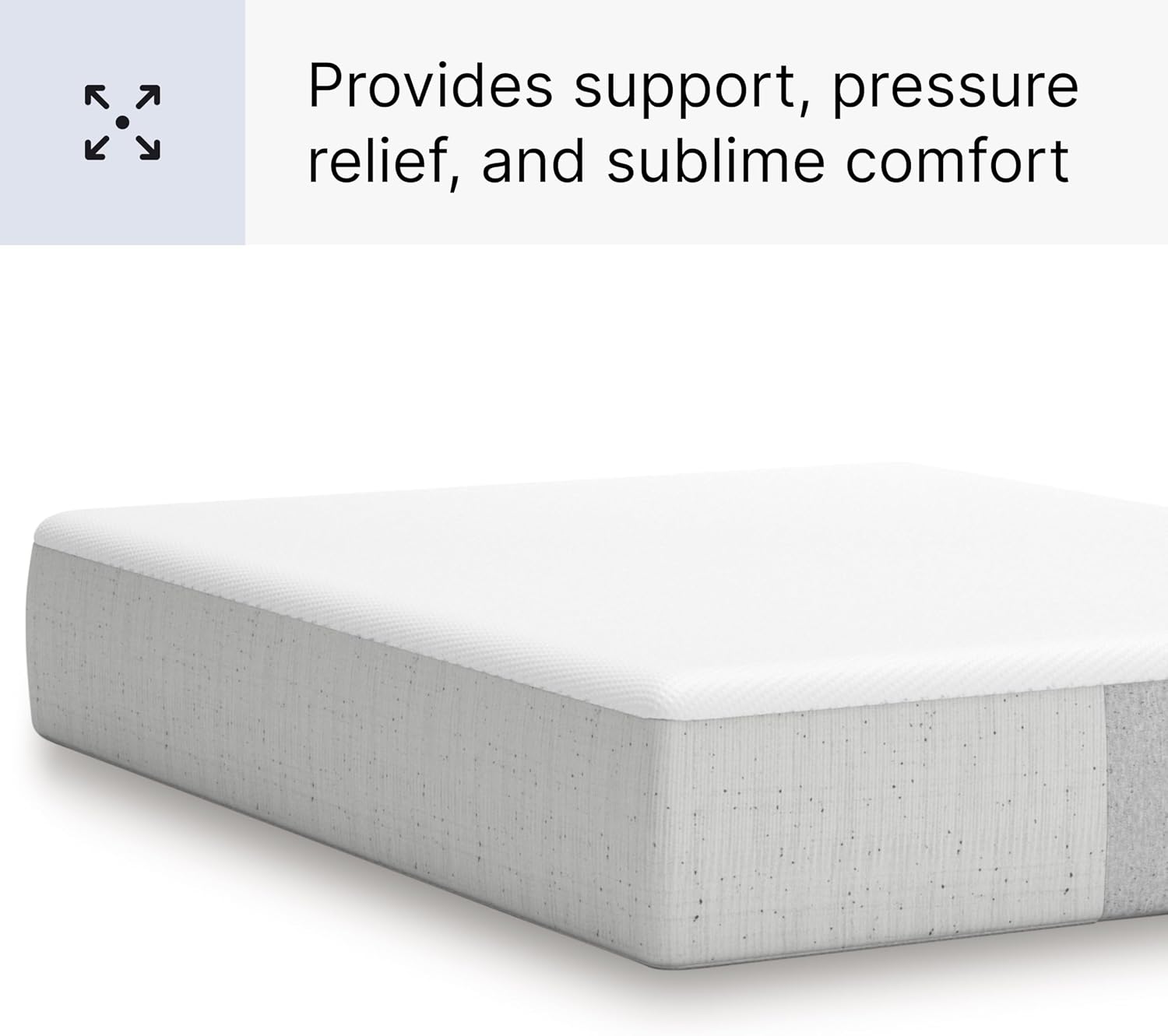 Signature Design by Ashley King Size Cool Max 12 Inch Medium Plush Cooling Gel Infused Memory Foam Mattress for Pressure Relief, Fiberglass-Free, Mattress in A Box