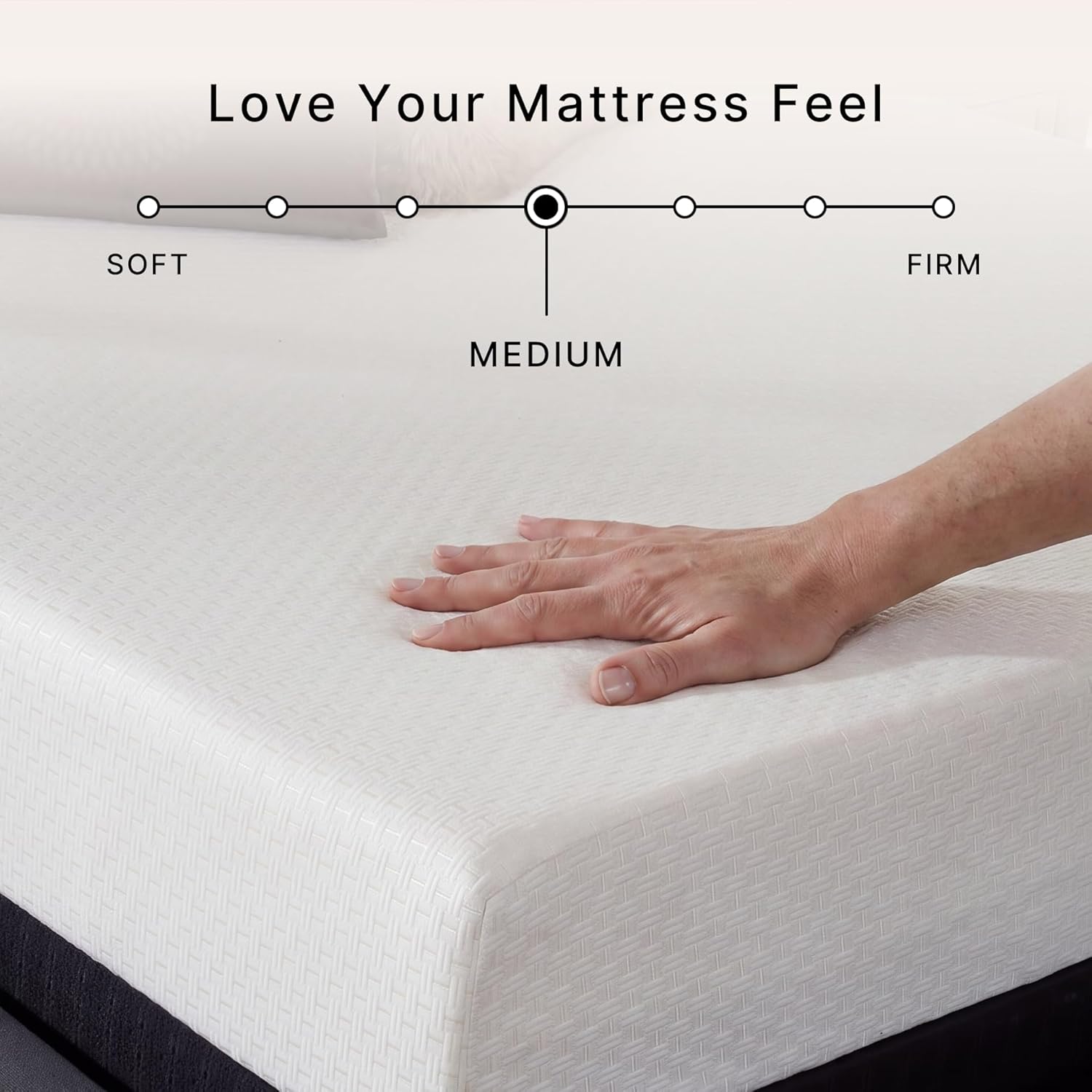 Signature Design by Ashley Queen Size Chime 8 Inch Medium Firm Gel Memory Foam Mattress with Green Tea & Charcoal Extract, Fiberglass-Free, Mattress In A Box